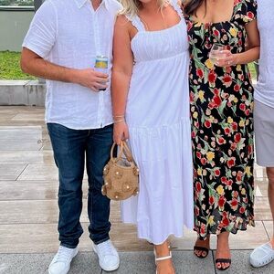 Abercrombie and Fitch Elegant White Maxi Dress